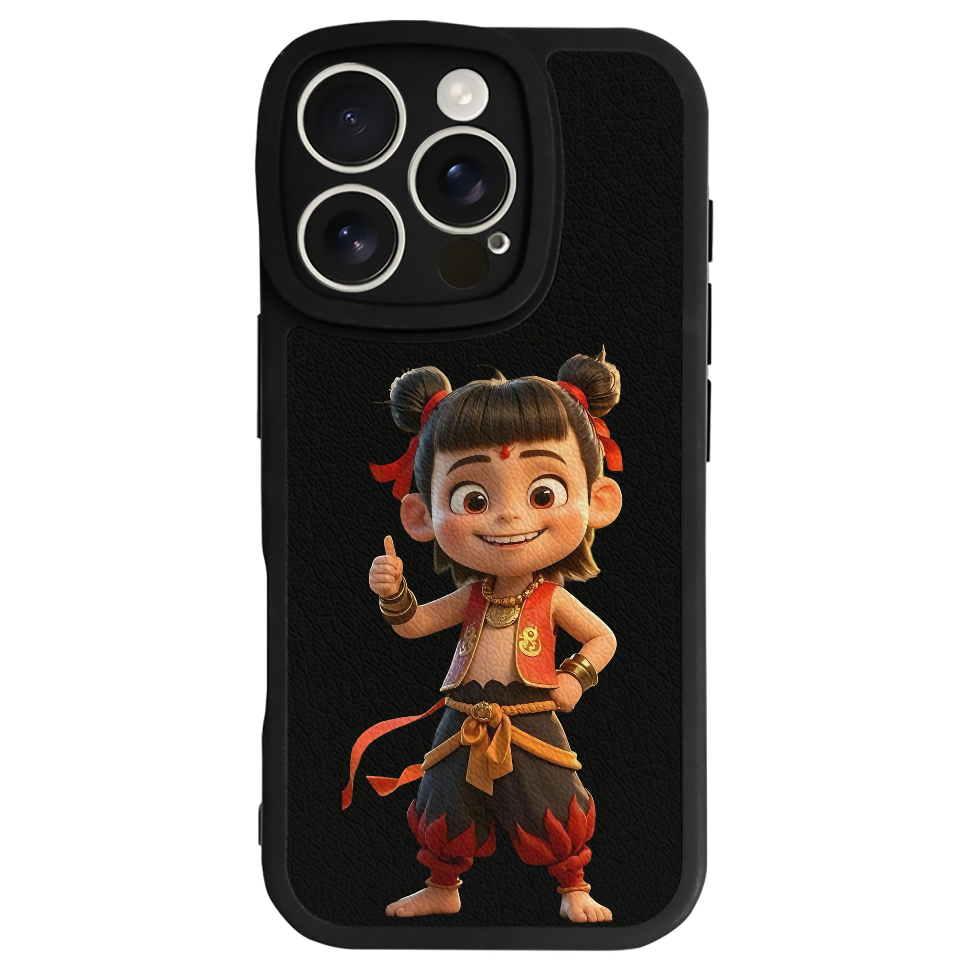 （画像用） Ne Zha 2 ナタ 魔童の大暴れ 【iPhone 16シリーズ対応】シリコンスマホケース（レザー調） 材質：シリコン